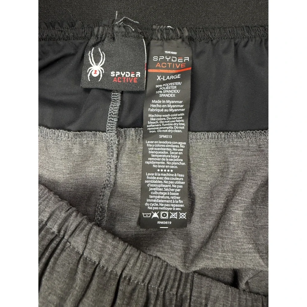 Spyder Active Mens XL Gray ProWeb Athletic Training Gym Shorts SPM513